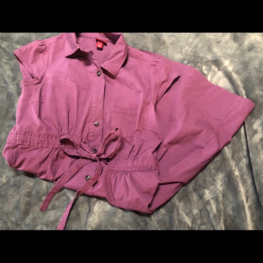 Purple Button Up Dress